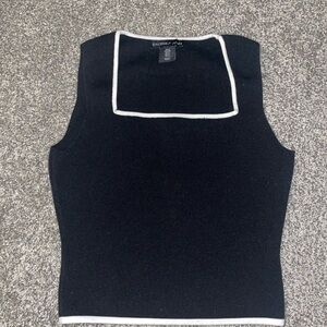 Sincerely Jules Black Top with White Accents